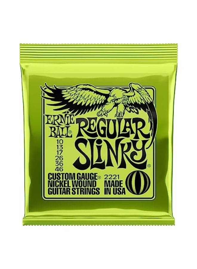 Regular Slinky Nickel Wound Electric Guitar Strings, 10-46 Gauge (P02221)