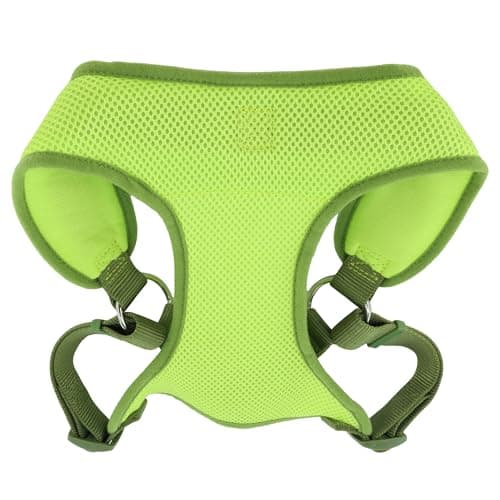 Coastal Pet Comfort Soft Wrap Adjustable Dog Harness - Comfortable Harness for Dog - Adjustable Fit - Easy Step-in Design - Breathable Fabric Mesh - Lime, 3/8" x 11"-13"