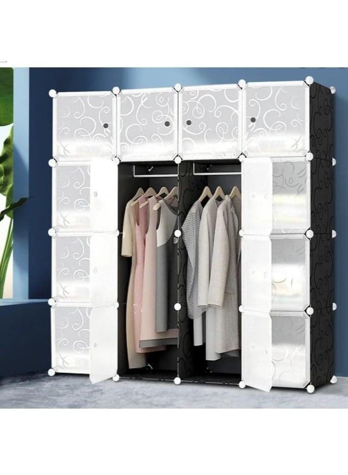 Simple Wardrobe Wardrobe Combination Plastic Wardrobe Assembly Material Storage Storage Cabinet Simple Modern Economy