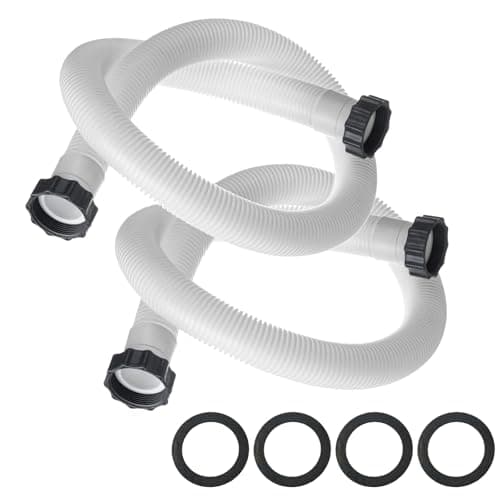 1.5" Pool Pump Hose for Coleman Intex, 1.5 inch Pool Hoses for Above Ground Pools 29060E Pool Filter Hoses for Sand Filter Pumps & Saltwater Systems, 59" Long Replacement Hoses (2 Pack)