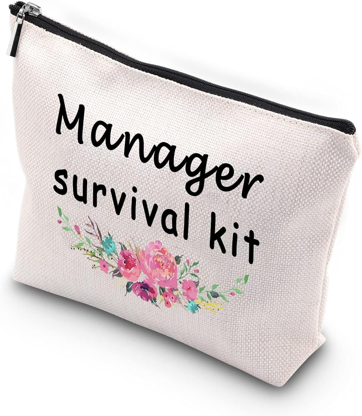 WCGXKO Manager Survival Kit Zipper Pouch Makeup Bag for Boss Leader Manager Coworker (Manager Survival)