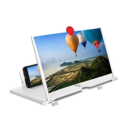 14" Mobile Phone Screen Magnifier,3D HD Mobile Phone Magnifier Projector Screen for Movies, Videos, Foldable Phone Stand with Screen Amplifier,Supports All Smartphones (Black, 14 inches)