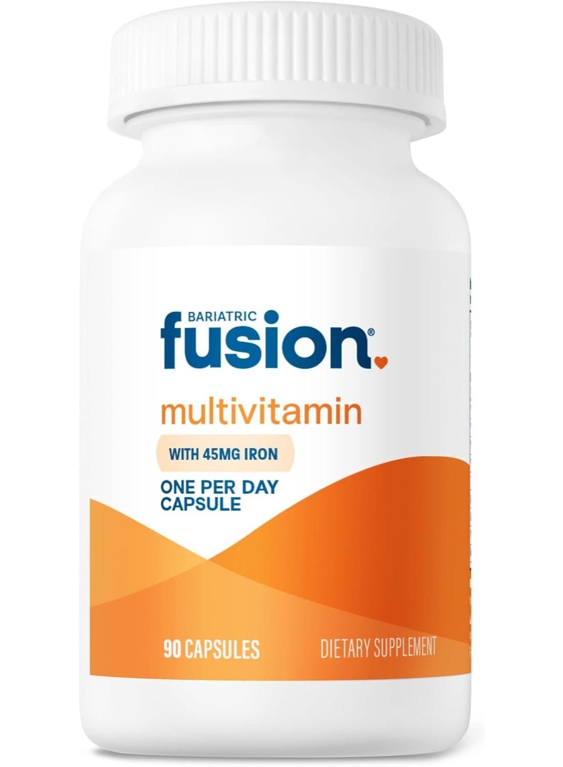 Bariatric Fusion One Per Day Bariatric Multivitamin with Iron | Easy to Swallow Capsule | Vitamin for Bariatric Surgery Patients | Gastric Bypass and Sleeve Gastrectomy | 90 Count | 3 Month Supply