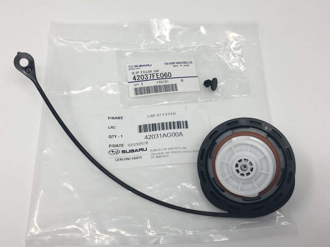 Subaru Fuel Tank Gas Cap and Clip for 20052009 Legacy Outback and 20102012 Tribeca Genuine OEM