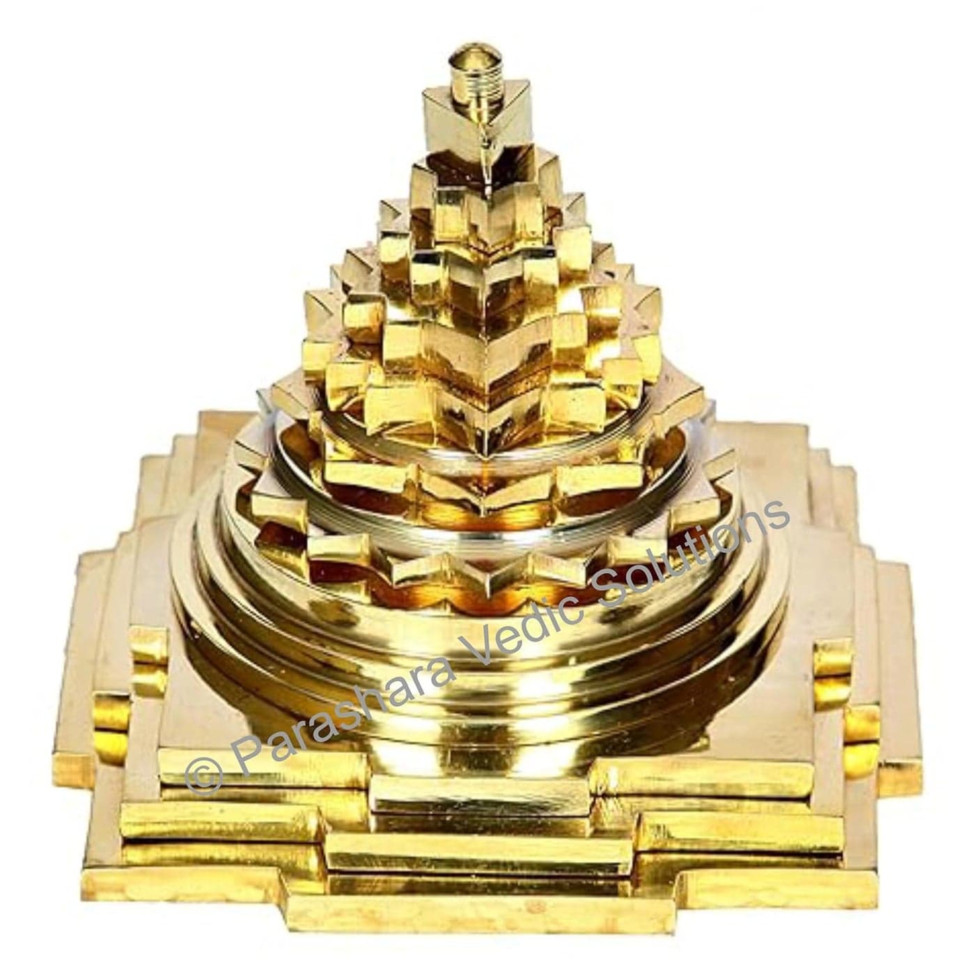 ARKAM Meru YantraBrass Meru Shri YantraBrass Meru Shree YantraBrass Meru Yantra Solid 3D Meru Shri Yantra 3x3 inches