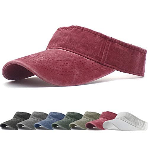 HH HOFNEN Sports Sun Visor Hats Cotton Twill Ball Adjustable Sun Caps for Men Women