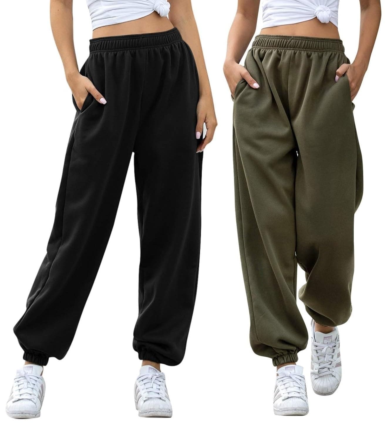 Q - RIOUS Women's Jogger Style Trouser Black Olive
