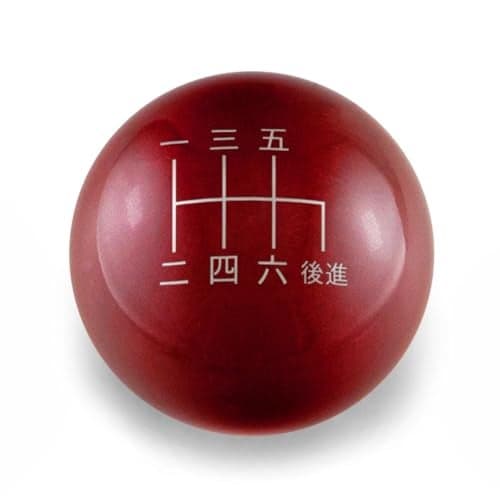 Billetworkz Weighted Japanese Shift Knob (500g) Compatible with Subaru 6 Speed WRX: 2015-25 / STI: 2004-21, Candy Red