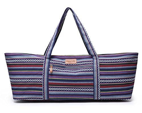 ELENTURE Large Yoga Mat Bag for Women Men, Travel Gym Bag for Pilates Office Beach Workout, Yoga Mat Tote Carrier with Mat Strap for 1/4" 1/2" Thick Exercise Yoga Mat
