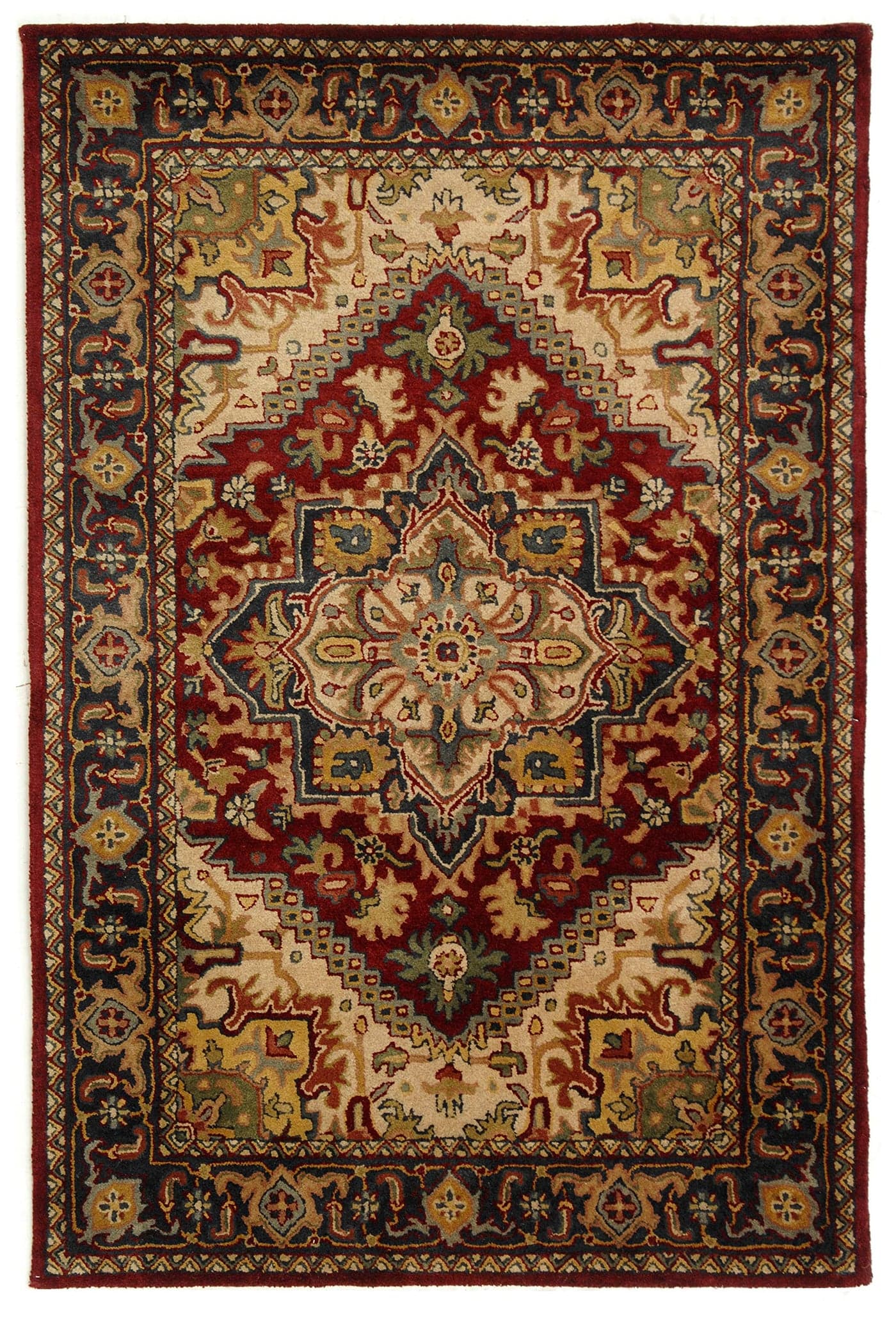 SAFAVIEH Classic Collection 2'3" x 4' Assorted / Red CL225A Handmade Traditional Oriental Premium Wool Accent Rug