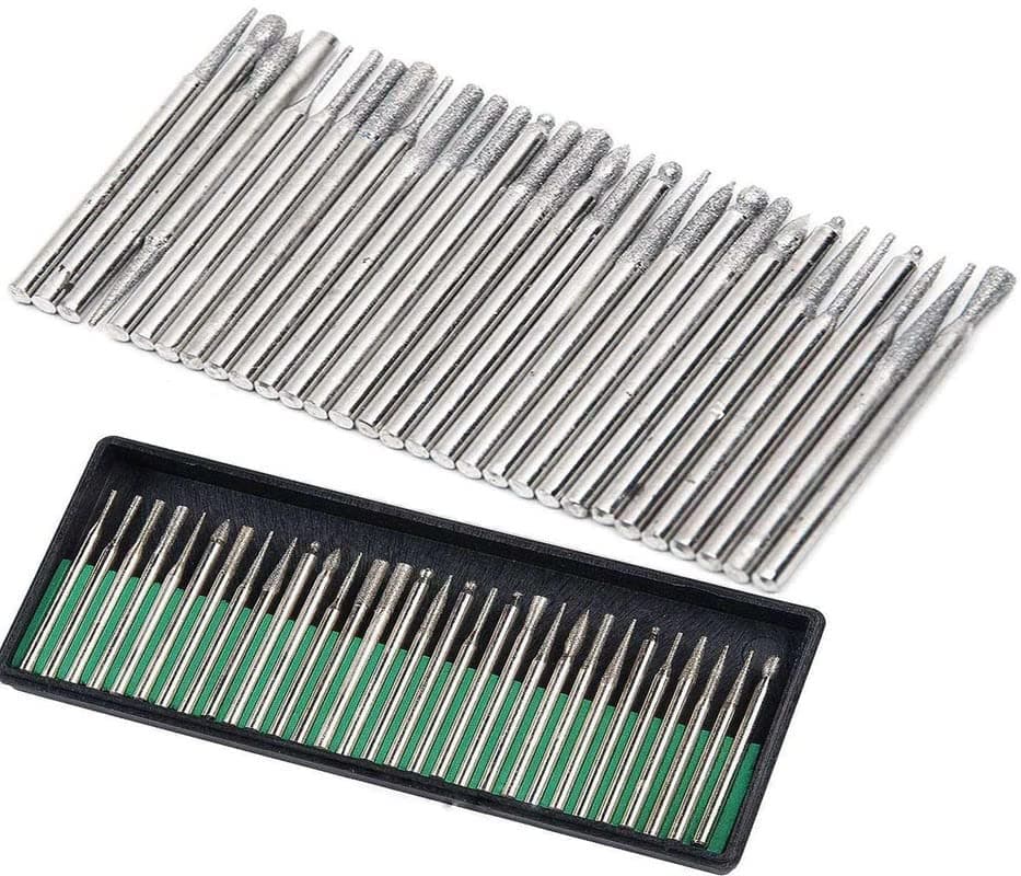 DIY Crafts Pack Of 4 Set 20 Pcs Diamond Burr 30 Pcs Diamond Burr Drill Bits for Engraving Carving Dremel Rotary Tiles Glass Pack Of 4 Set 20 Pcs Diamond Burr