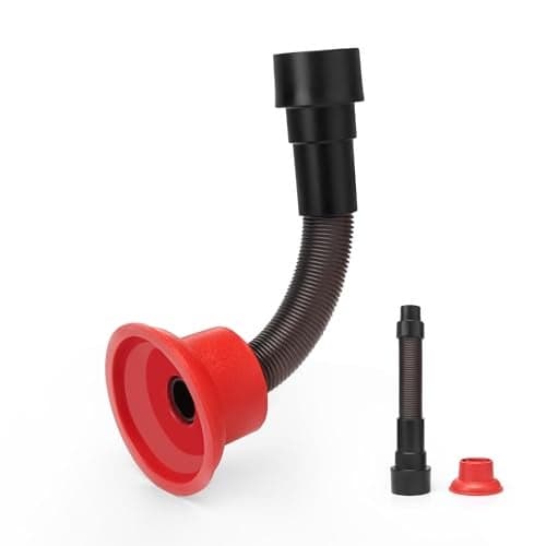 ShopVac 2In1 AC Drain Line Unclogger Tool Universal Fit HVAC Drain Line Cleaner Adapter for Vacuums Flexible Durable Wet Vac Attachment with Clear Visibility for Sink Floor Sewer AC Cleaning