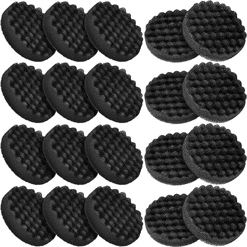Uiifan 20 Packs Aquarium Filter Pads Bulk Compatible with Fluval Fx4 Fx5 Fx6 Canister Filter Media Replacement Parts Compatible with Fx4 Replacement Foam Pads Sponge Aquarium Accessories Black