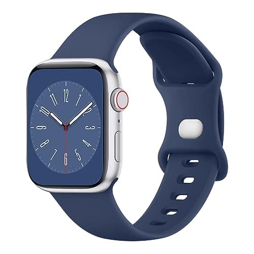 Tobfit Watch Strap Compatible with Apple Watch Series 8 7 6 5 4 3 2 1 SE 38 mm 42mm 40mm 44mm(Watch Not Included), Smartwatch band for Men Women, Strap for iWatch 8 7 6 5 4 3 2 1 (42mm, Navy Blue)