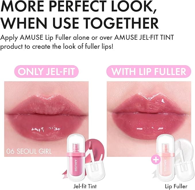 Amuse JELFIT TINT 12Hour Lasting JellyLike Texture Moisturizing Lip Stain Vegan in Handy Size for Travel 06 SEOUL GIRL