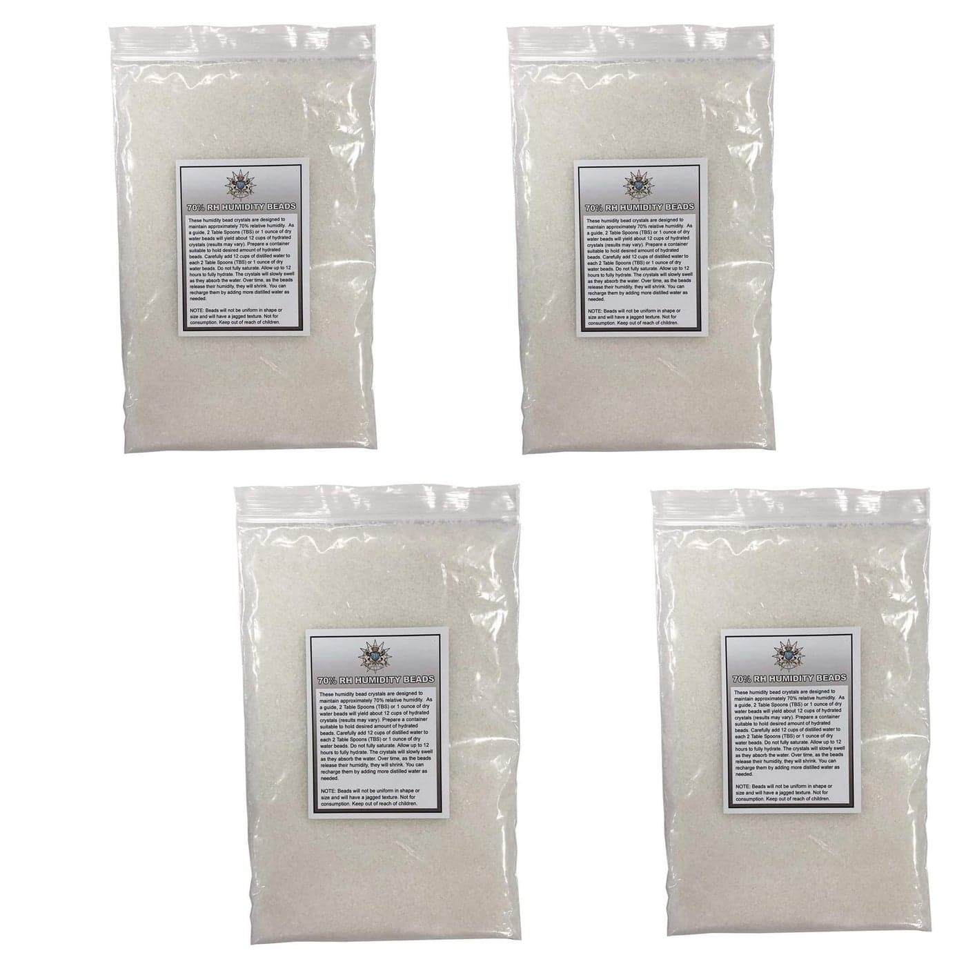 Prestige Import Group Crystal Gel Humidification Beads for Humidors 2 Pounds 4 x 8oz Bags