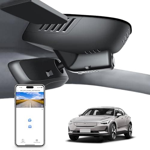 Mangoal 4K Dash Cam Custom for Volvo Polestar 2 2021 2022 2023 2024 Integrated OEM Look UHD 2160P Video WiFi App Loop Recording Easy to Install 64GB Card
