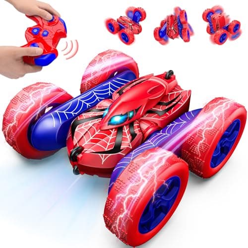 Excitobo Remote Control CarDouble Sided 360 Rotating 4WD RC Cars Toys for 312 Year Old Boys 24GHz Electric Rechargeable Race Stunt Birthday Halloween Christmas Easter Toys for Boys 46 34