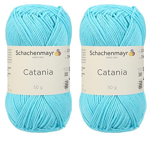 Set of 2 Skeins SMC Catania Originals 100 Mercerized Cotton Yarn Total 352 Oz Each 176 Oz 50g 136 Yrds 125 m Amigurumi Yarn FineSport 2 397 Turquoise