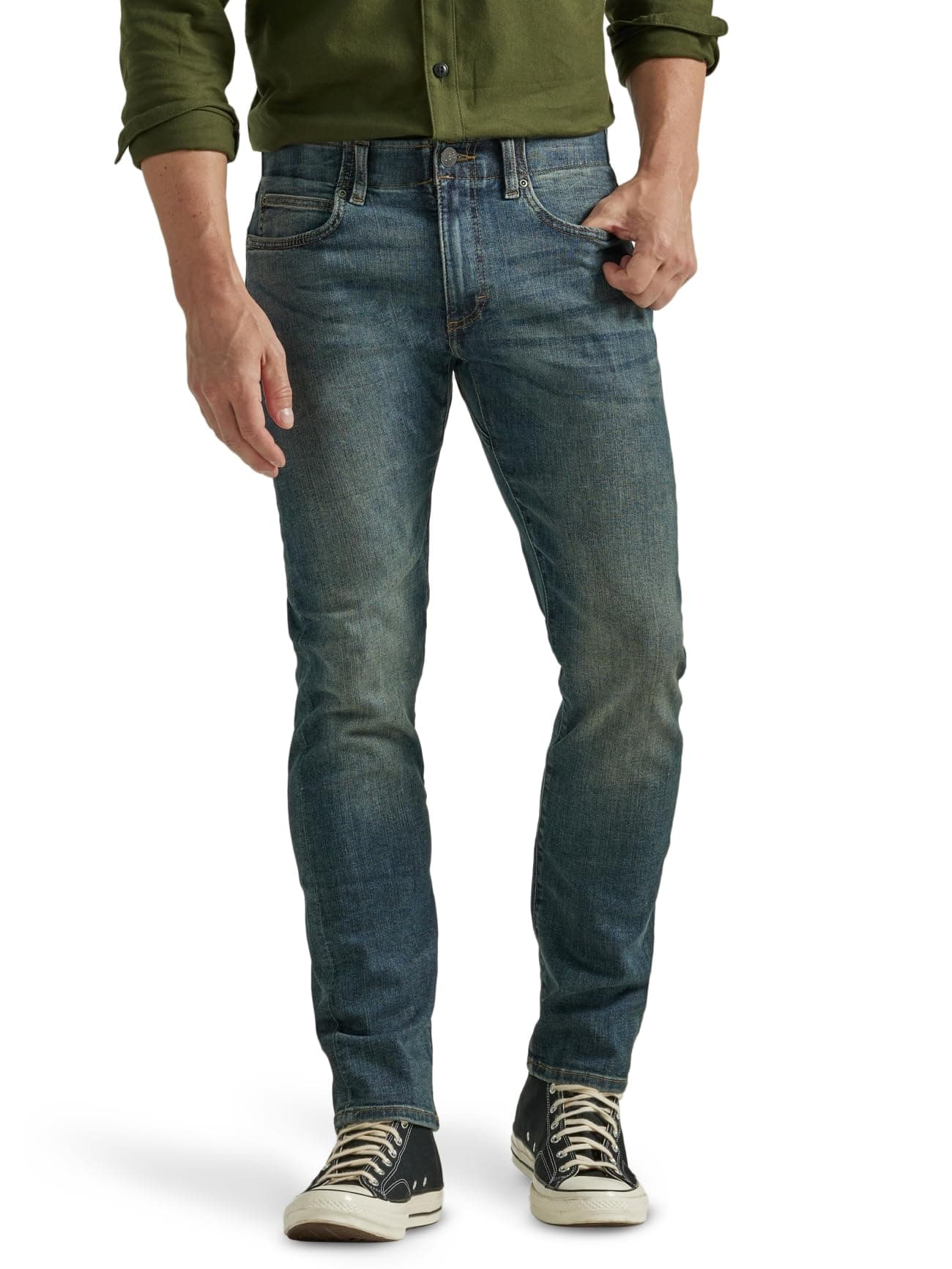 Lee Men's Extreme Motion Slim Straight Jean Maverick 32W x 32L