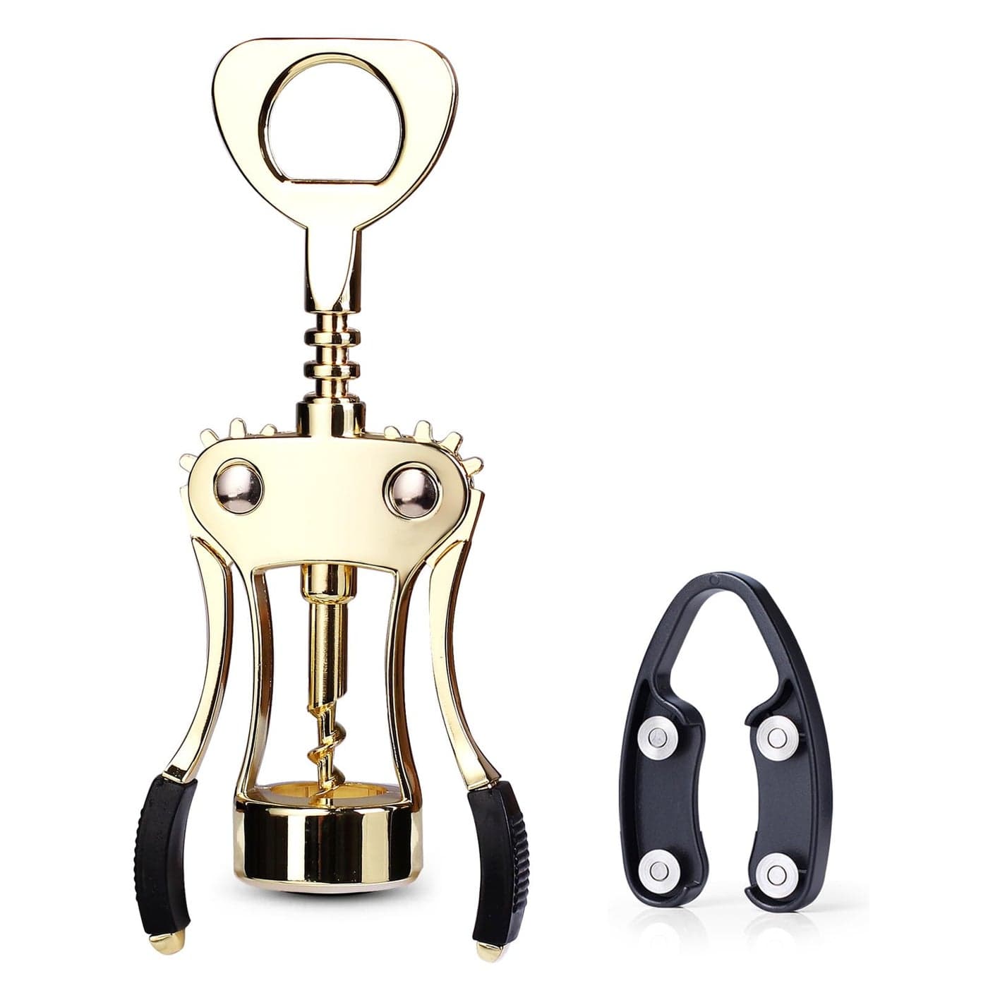 Drincarier Wine Opener Zinc Alloy Premium Wing Corkscrew Wine Bottle Opener with Multifunctional Bottles Opener Upgrade