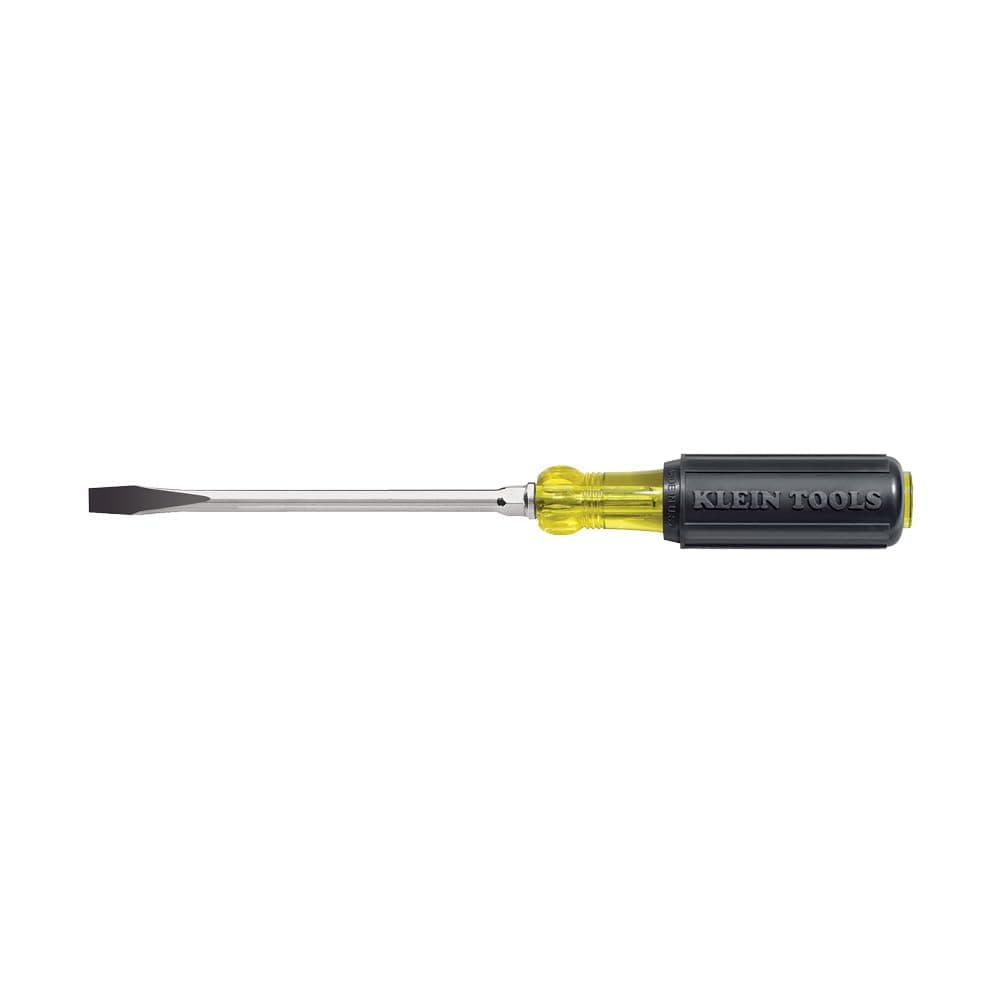 Klein Tools 6024 14Inch KeystoneTip Screwdriver Made in USA with 4Inch HeavyDuty RoundShank