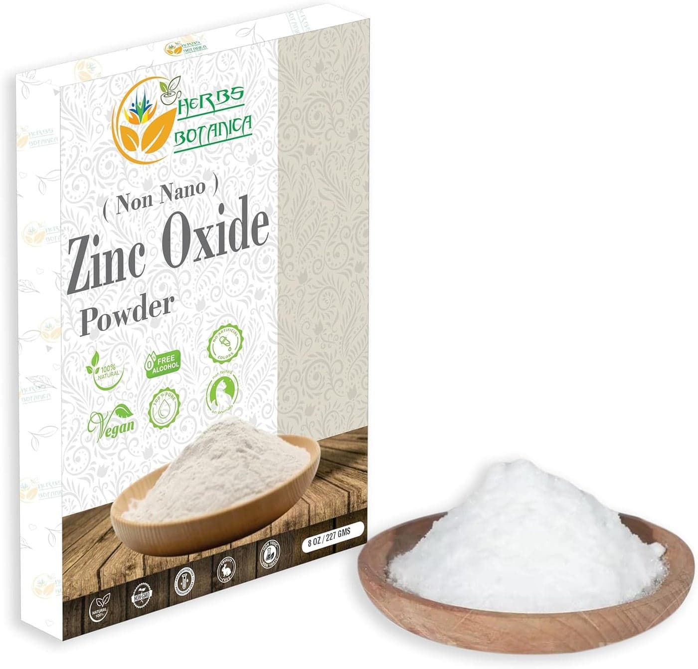 Zinc Oxide Powder NonNano Pharmaceutical Grade for Skin Protection Healing Baby Diaper Rash Cream Sunscreen Acne Care DIY Cosmetics Creams 8 oz 227 gm