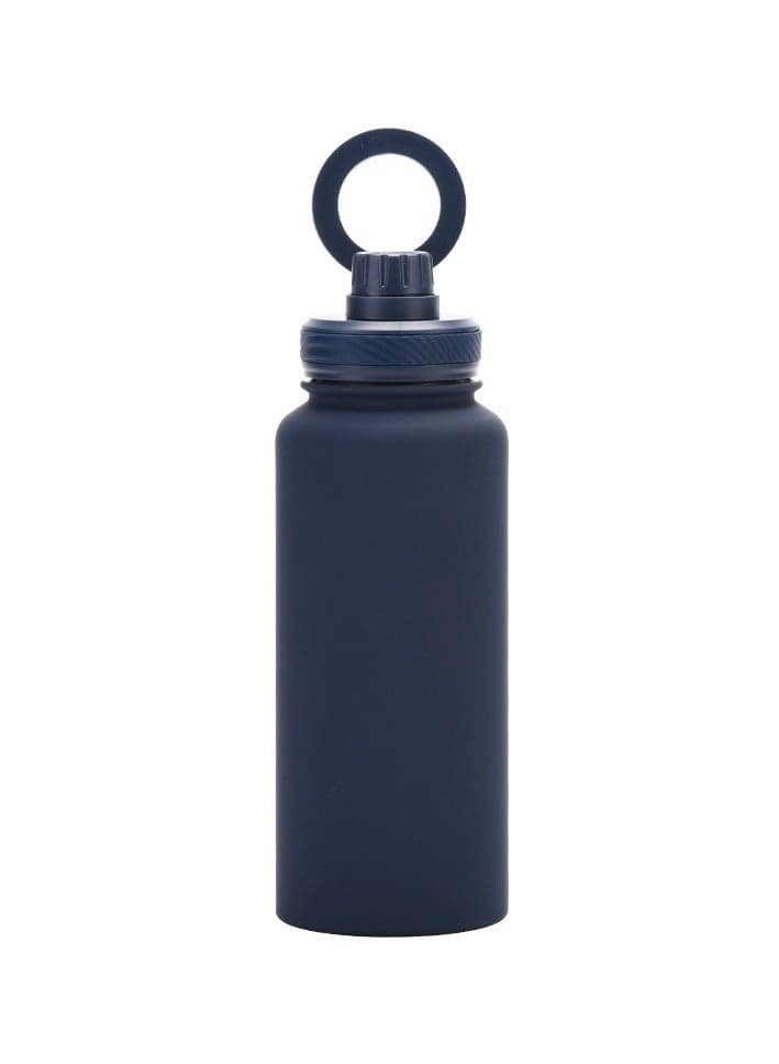 Insulated Water Bottle for iPhone/Android Magnetic Phone Mount Stainless Steel Water Bottle w/Magnetic Phone Mount - Stainless Steel Water Bottle w/Tripod Phone Holder Perfect Gift (Blue)