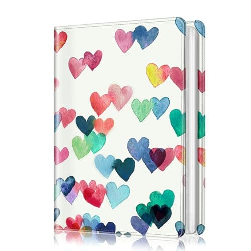 Fintie Photo Album for 4x6 Photos - 112 Pockets Vegan Leather Cover Memory Albums Book for Birthday Family Anniversary Vacation Pictures, Raining Hearts