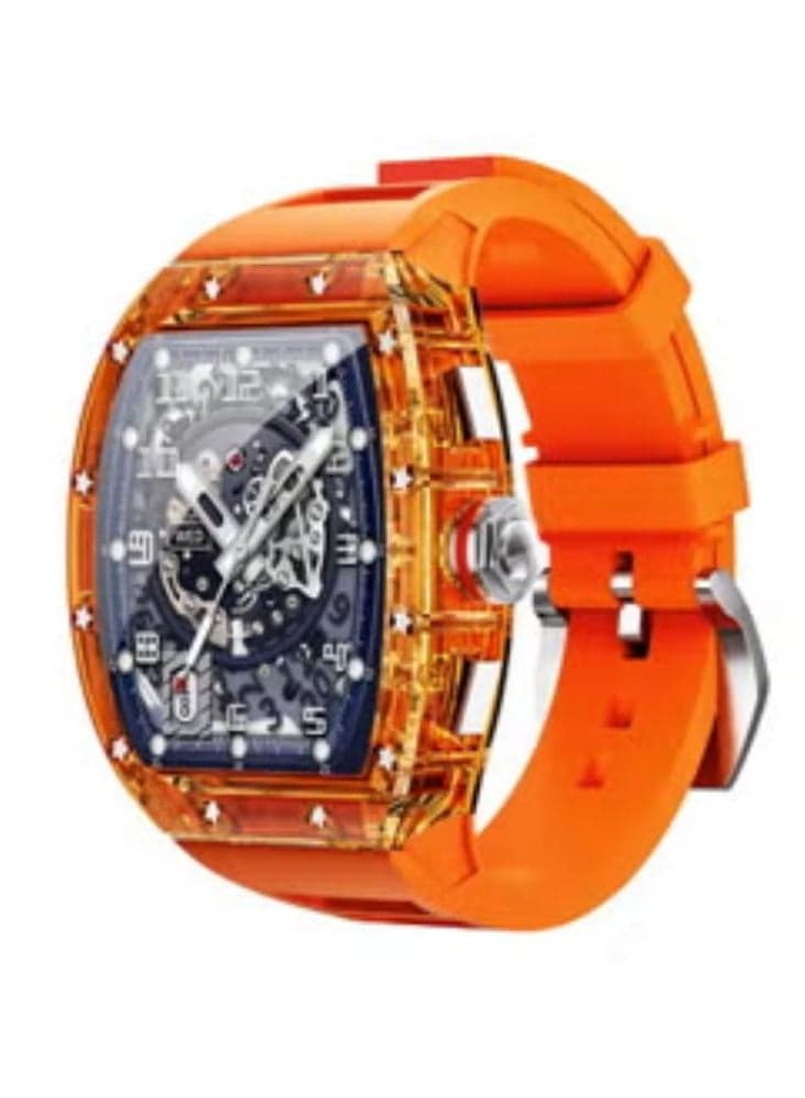 1.86-inch Full Touch Screen IP68 Waterproof and HD Calling Android Smart Watch For Men Orange