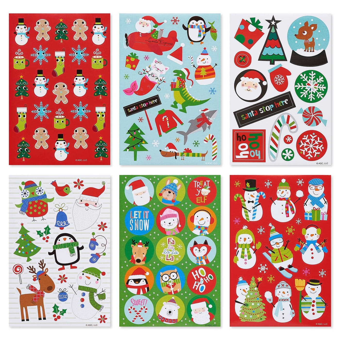 American Greetings 398Count Bulk Christmas Stickers for Kids Classic Holiday Characters