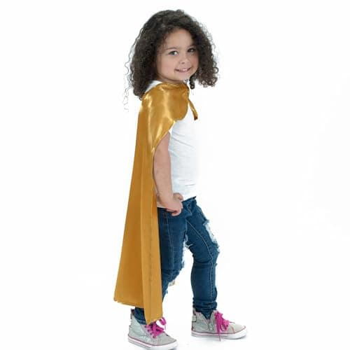 Everfan Gold Polyester Satin Superhero Cape - Kids