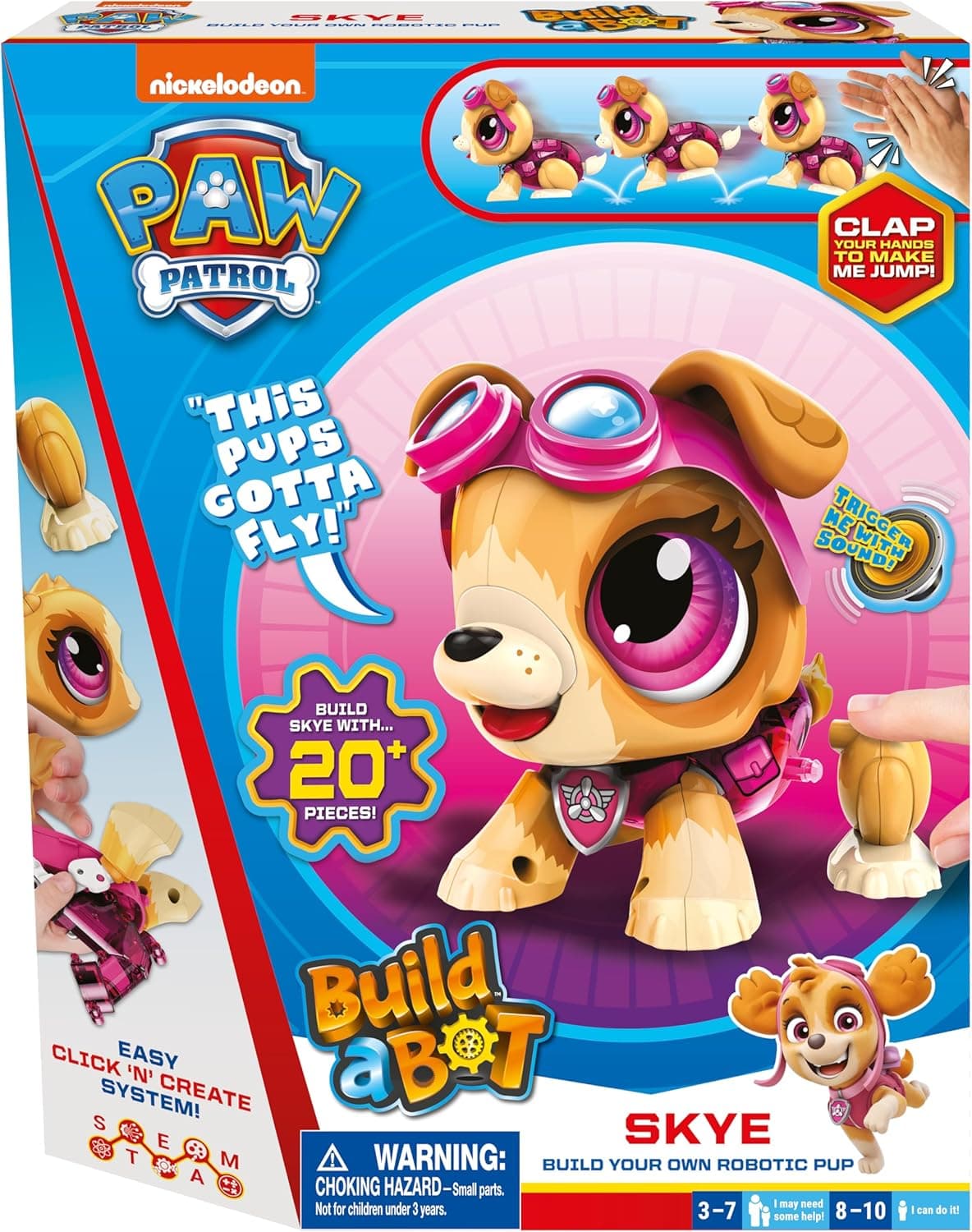 Build a Bot Paw Patrol Skye Build Your Own Robotic Pet with 20 Pieces with 1 Sticker Sheet Ages 310