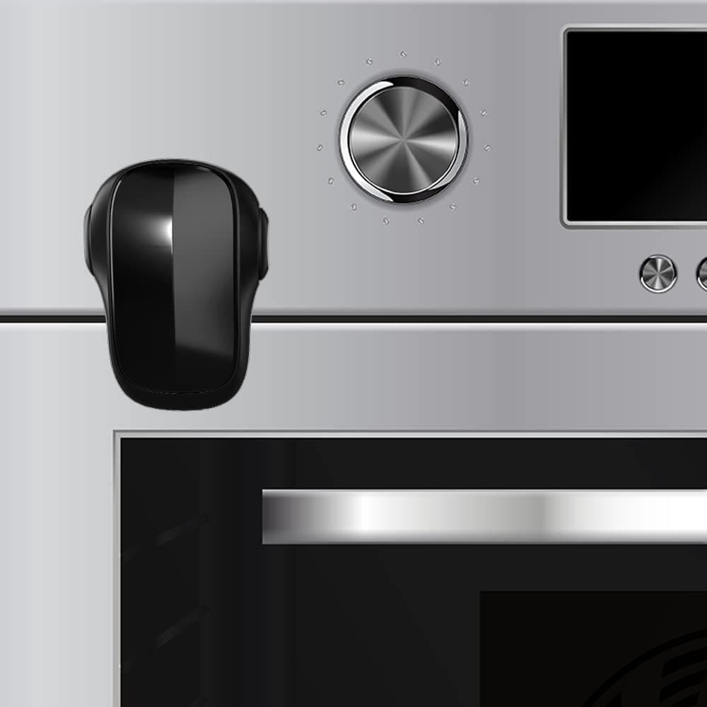 Moonybaby Childproof Oven Door Lock Child Safety Oven Front LockONLY for Flat Surface HeatResistant No Tool Needed Jet Black