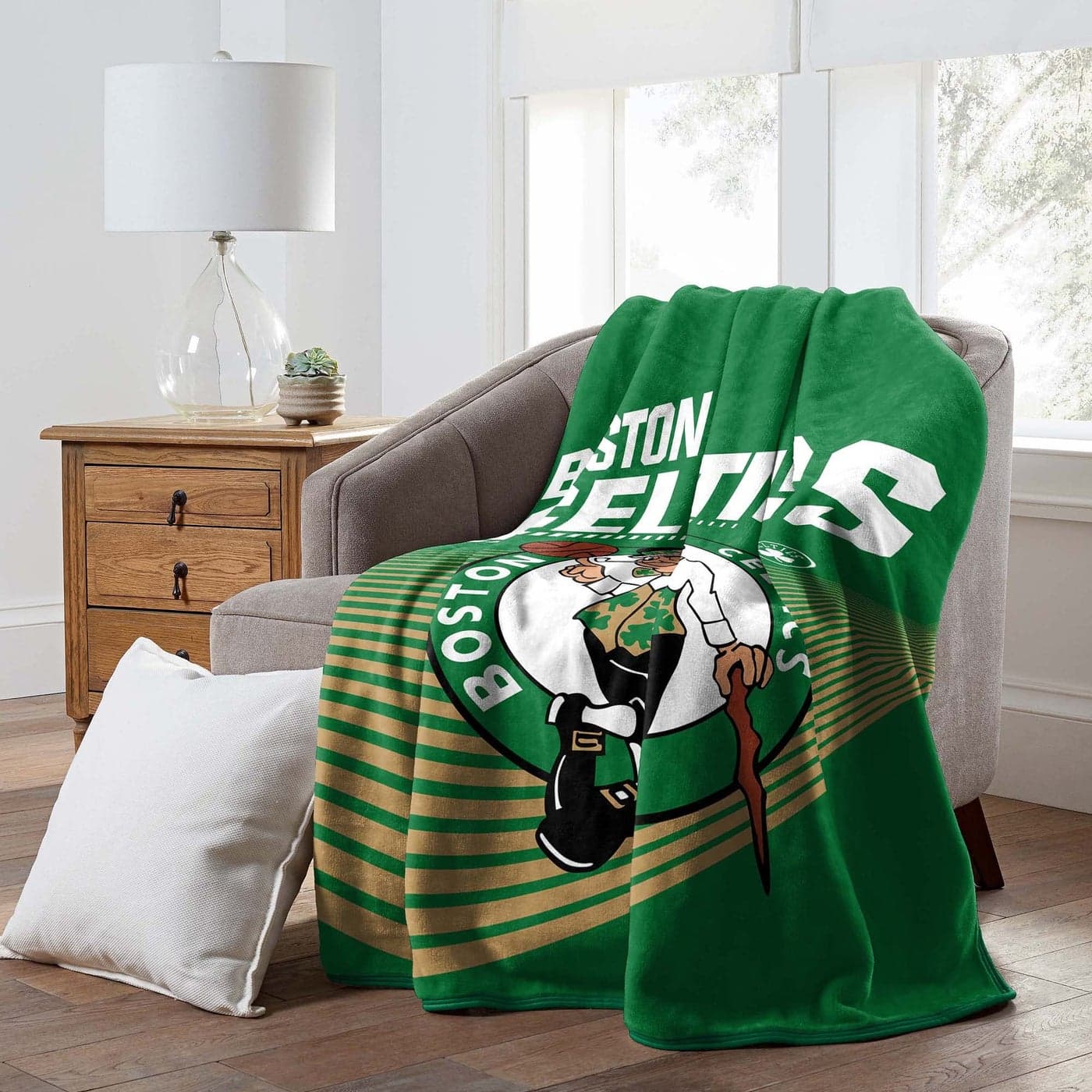 NORTHWEST NBA Boston Celtics 60 x 80 Raschel Throw Blanket