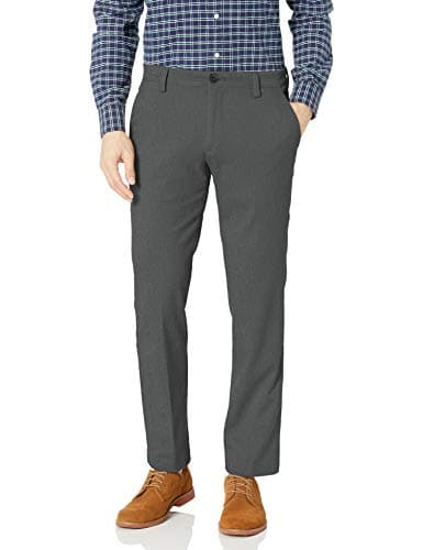 Dockers Men's Straight Fit Easy Khaki Pants, Storm Heather, 38W x 34L