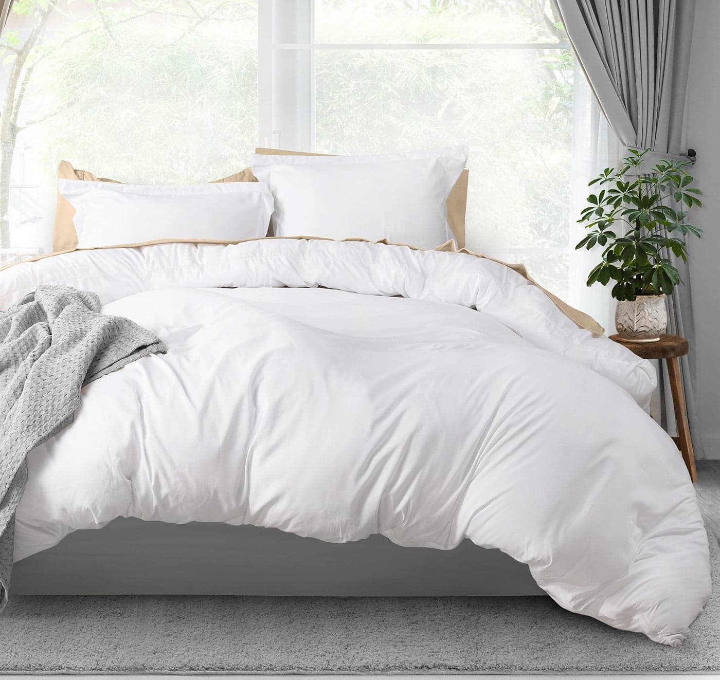 Utopia Bedding Duvet Cover Full Size - 1 Comforter Cover with 2 Pillow Shams - 3 Piece Bedding Duvet Cover with Zipper Closure - Soft Brushed Microfiber, 80 X 90 Inches (White)