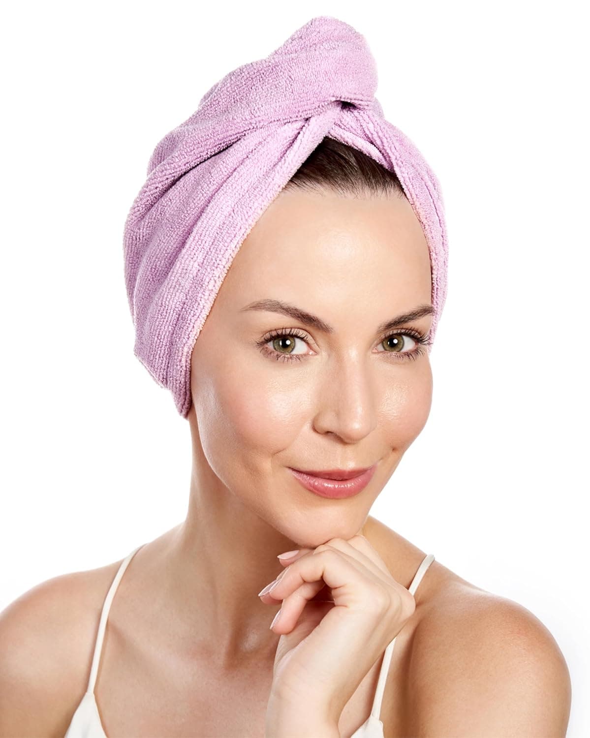 Keranique Microfiber Hair Towel Wrap Quick Drying Head Turban for Women Large Size Anti Frizz Wrap Towel Anti Damage Around Head Hair Wrap After Shower Bath Haircare for Long Short Hair