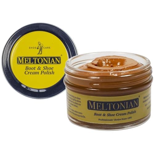 Meltonian Cream Shoe Polish - French Crafted Natural Wax & Oil Blend - Shoe Polish Brown & Black Shoe Polish for Leather - Nourishing, Restores & Protects, 60+ Unique Colors, Congac