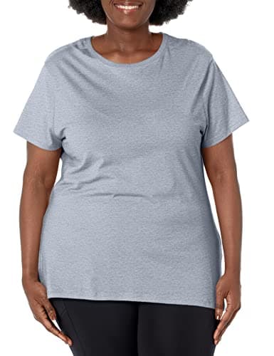 Just My Size Plus-Size Pure Cotton Jersey T-Shirt, Wide Classic Crewneck Tee for Women