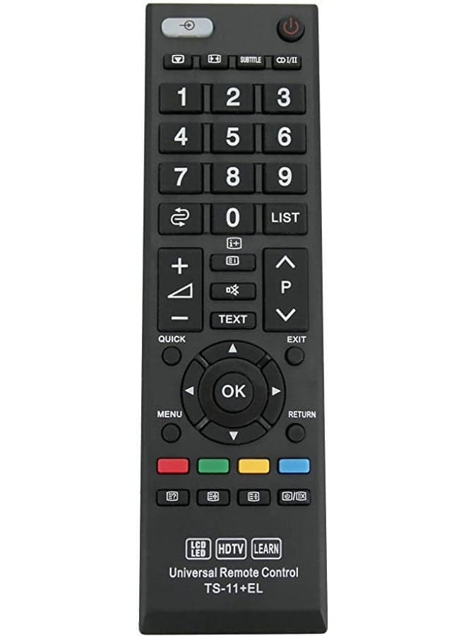 Allimity Replaced Universal Remote Control Fits For Almost Of All Toshiba Series Lcd Led Hdtv Learn Tv Black