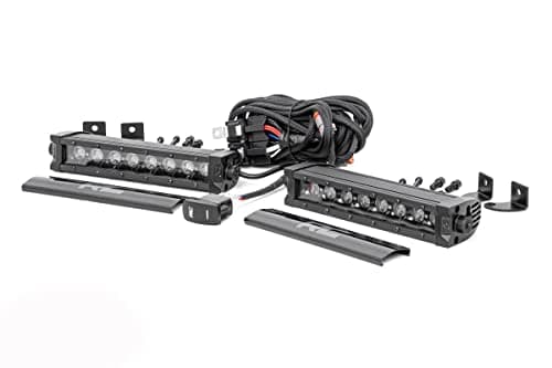 Rough Country 8 Black Series Single Row LED Light Bar White DRL 70728BLDRL