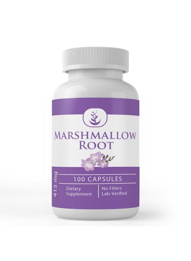 Pure Original Ingredients Marshmallow Root, (100 Capsules) Always Pure, No Additives Or Fillers, Lab Verified