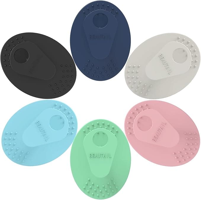 Face Scrubber 4 Pack BEAUTAIL Silicone Manual Facial Cleansing Brush for Men Women Gentle Face Scrubber Exfoliator Skin Care Exfoliating Face Brush BlackStarlightPinkBlue