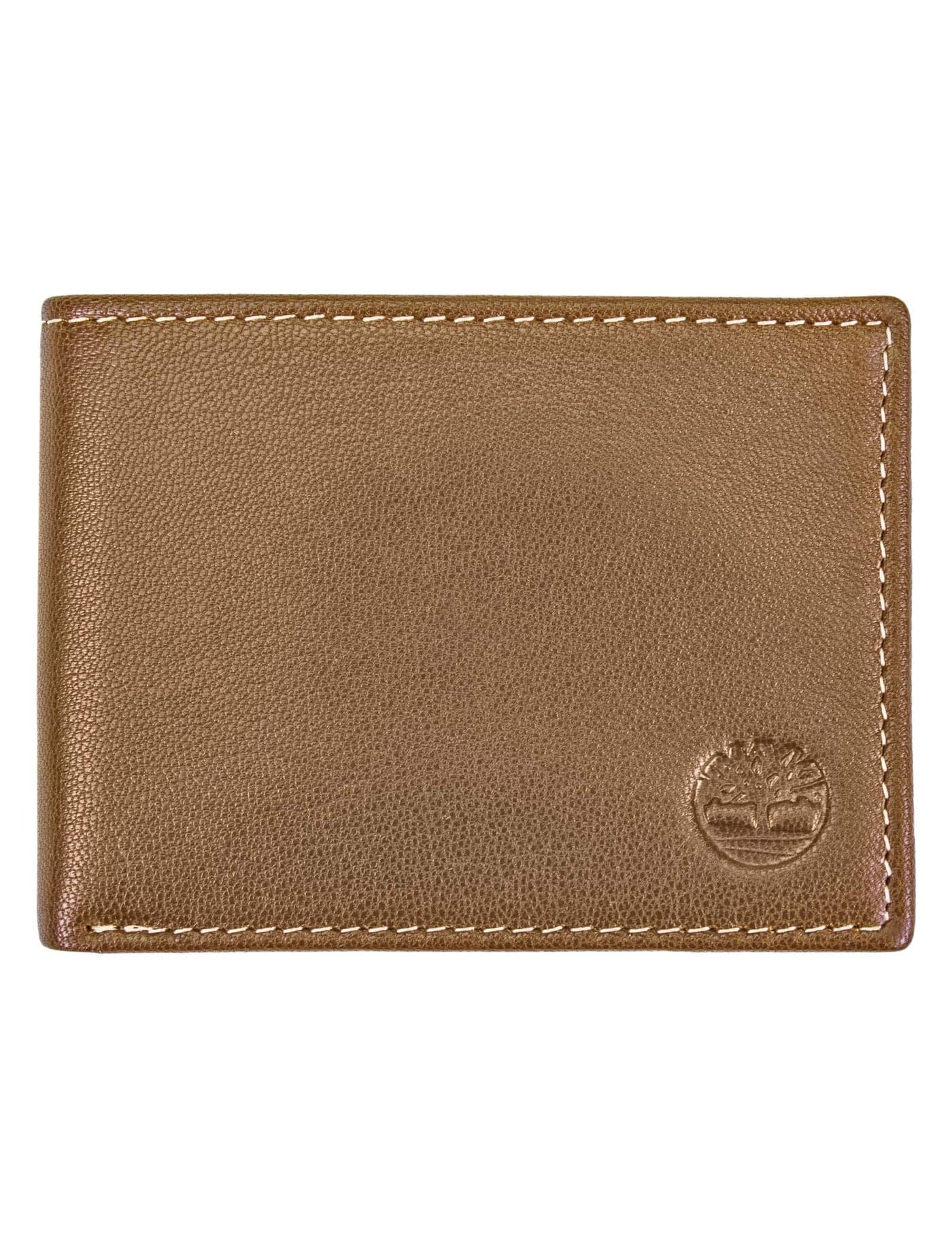 Timberland Men's Leather Passcase Bifold Wallet Hybrid, Tan, One Size