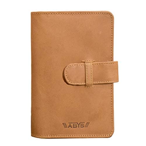 ABYS Genuine Leather Tan Women Clutch||Passport Wallet||Card Holder||Purse