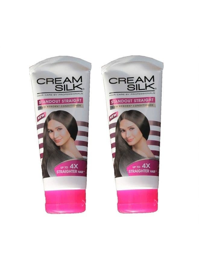 Lot of 2 Cream Silk Conditioner Standout Straight for Straighter Hair Creamsilk 180ml