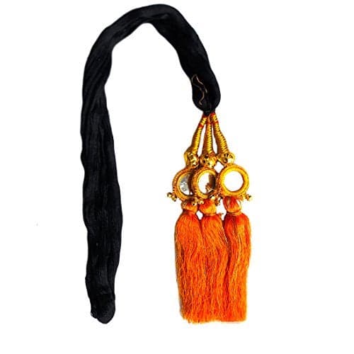 Dance Accessories/Braids For women And Girls/Wedding Hair accessories/Traditional Hair Accessories (Orange)