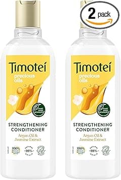 Timotei Shampoo Conditioner or Mask SiliconFree Made from Natural Herbal Ingredients and Plant Based Detanglers Suitable for All Types of Hair 300ml 2 Pack Strengthening Conditioner