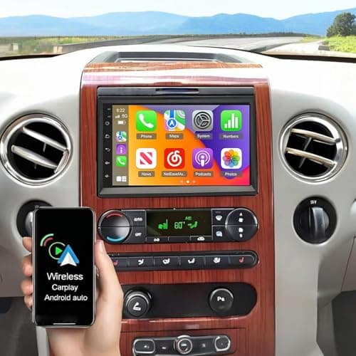 PHEZEN Car Stereo for Ford F150 F250 F350 20042014 with Wireless CarPlay Android Auto7 inch Touch Screen Car Stereo for Ford F150 with GPS Navigation Mirror Link Bluetooth SWC 2G32G